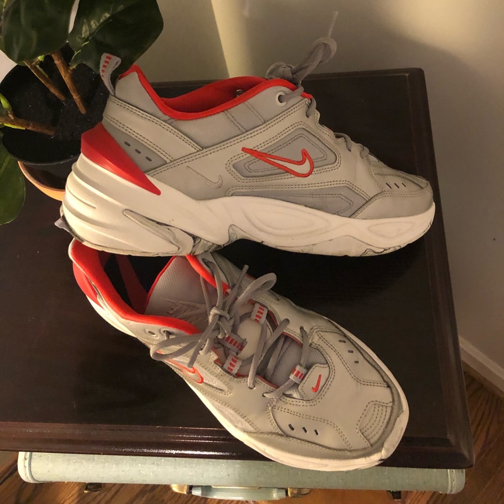 Red, Black, and Silver Nike’s